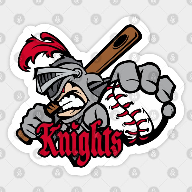 Knights Baseball Logo Sticker by DavesTees